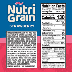 Nutri-Grain Strawberry bar close-up with chewy crust and strawberry filling
