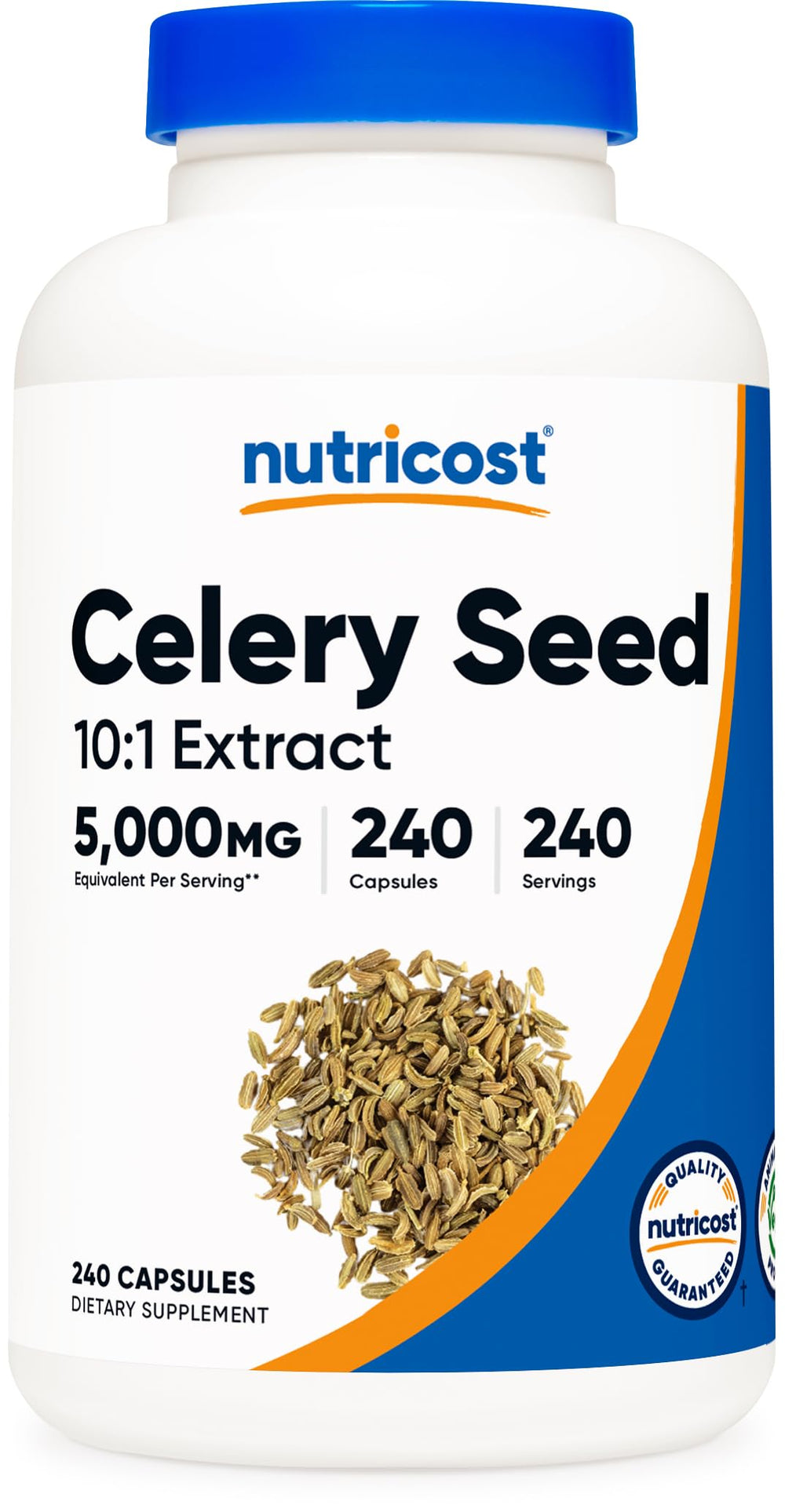Nutricost Celery Seed bottle front view for daily wellness