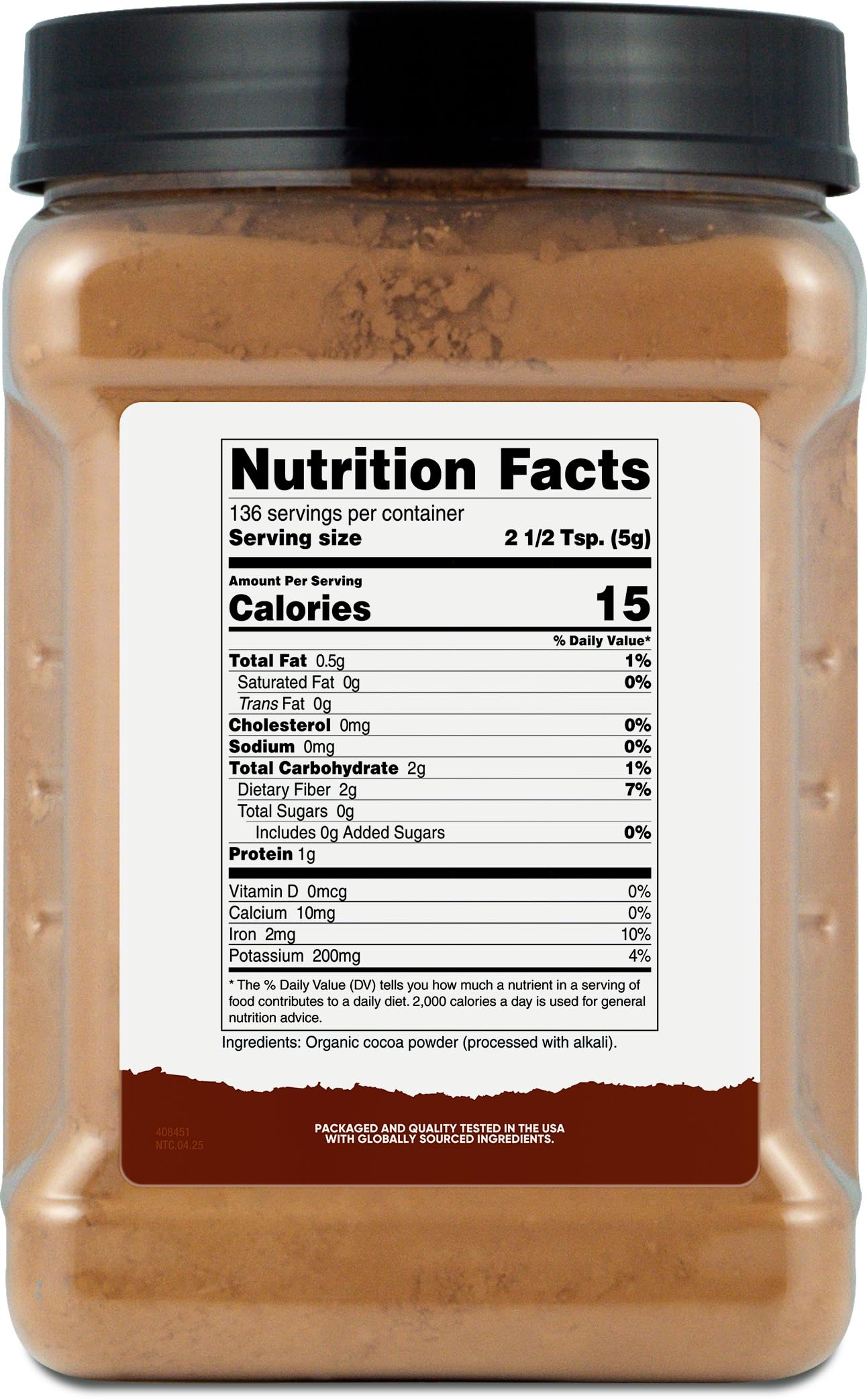 Nutricost cocoa powder in a baking scene, highlighting rich flavor potential.