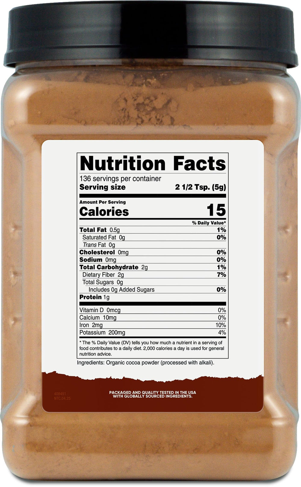 Nutricost cocoa powder in a baking scene, highlighting rich flavor potential.