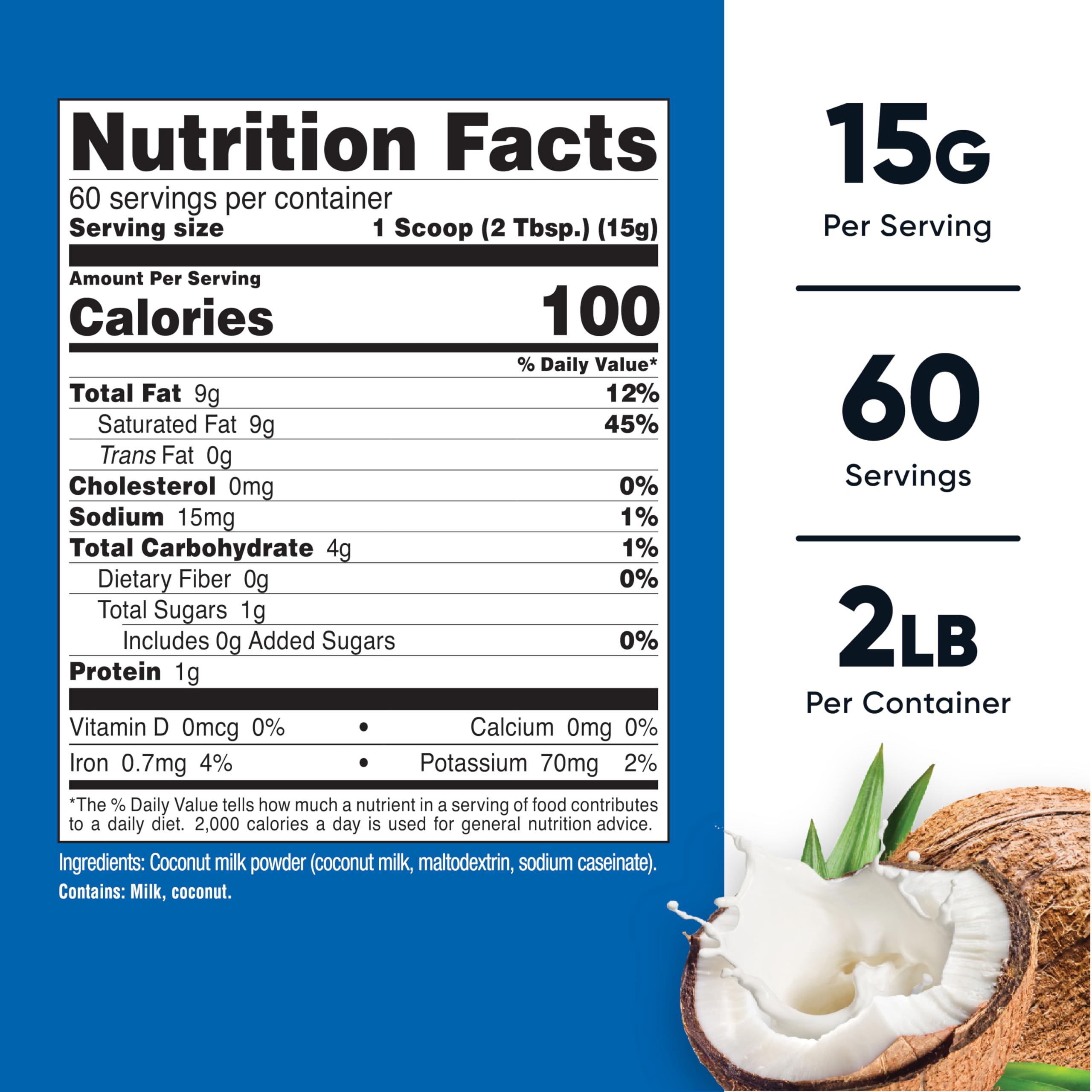 Nutricost Coconut Milk Powder dissolving in warm water to create creamy coconut milk.