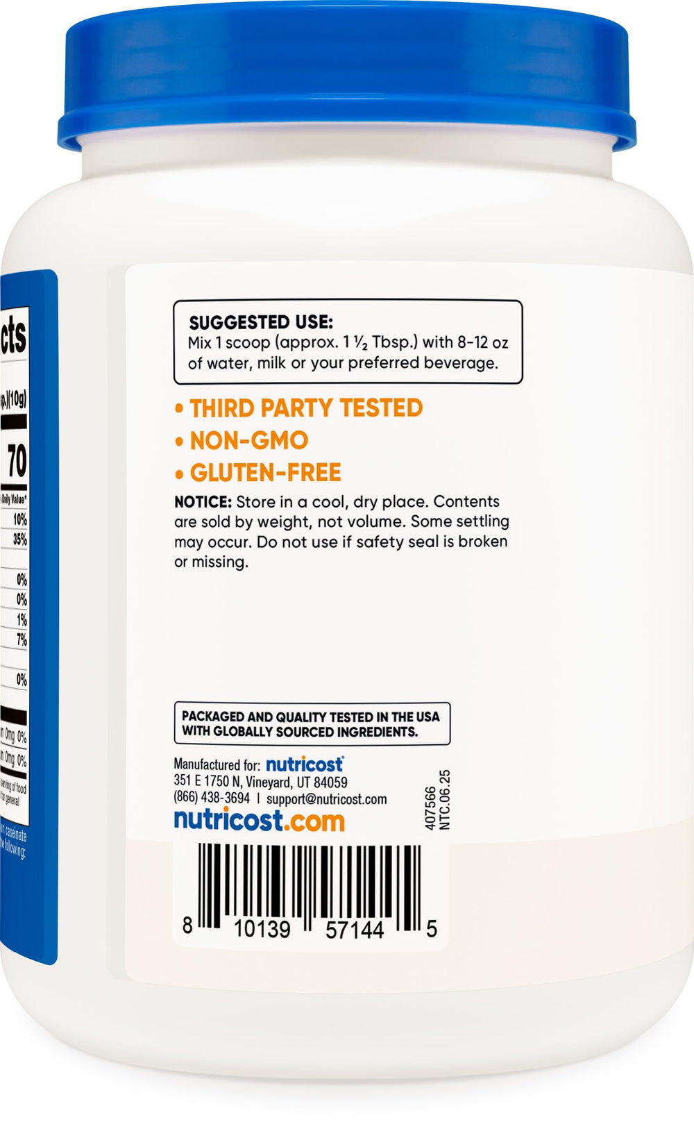 Nutricost Coconut Oil Powder shake-ready blends into smoothies smoothly
