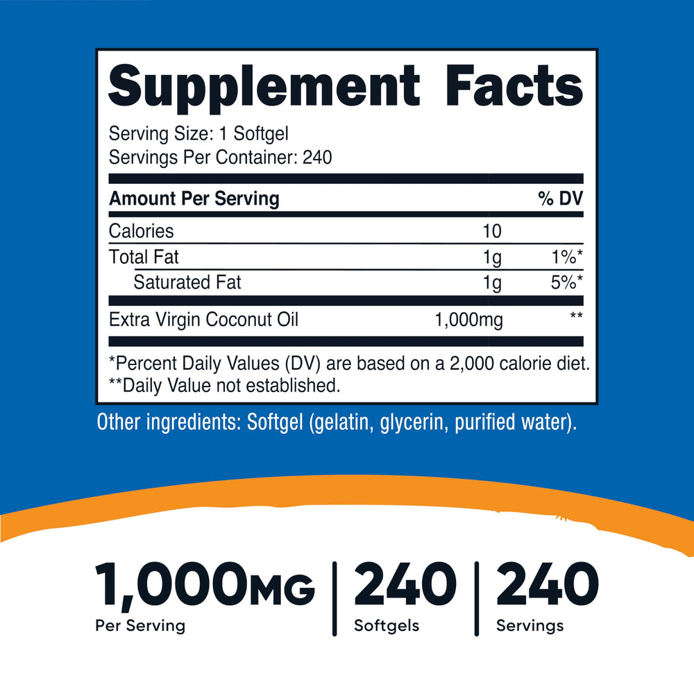 Close-up of Nutricost softgels capsules highlighting quality and cold-pressed oil