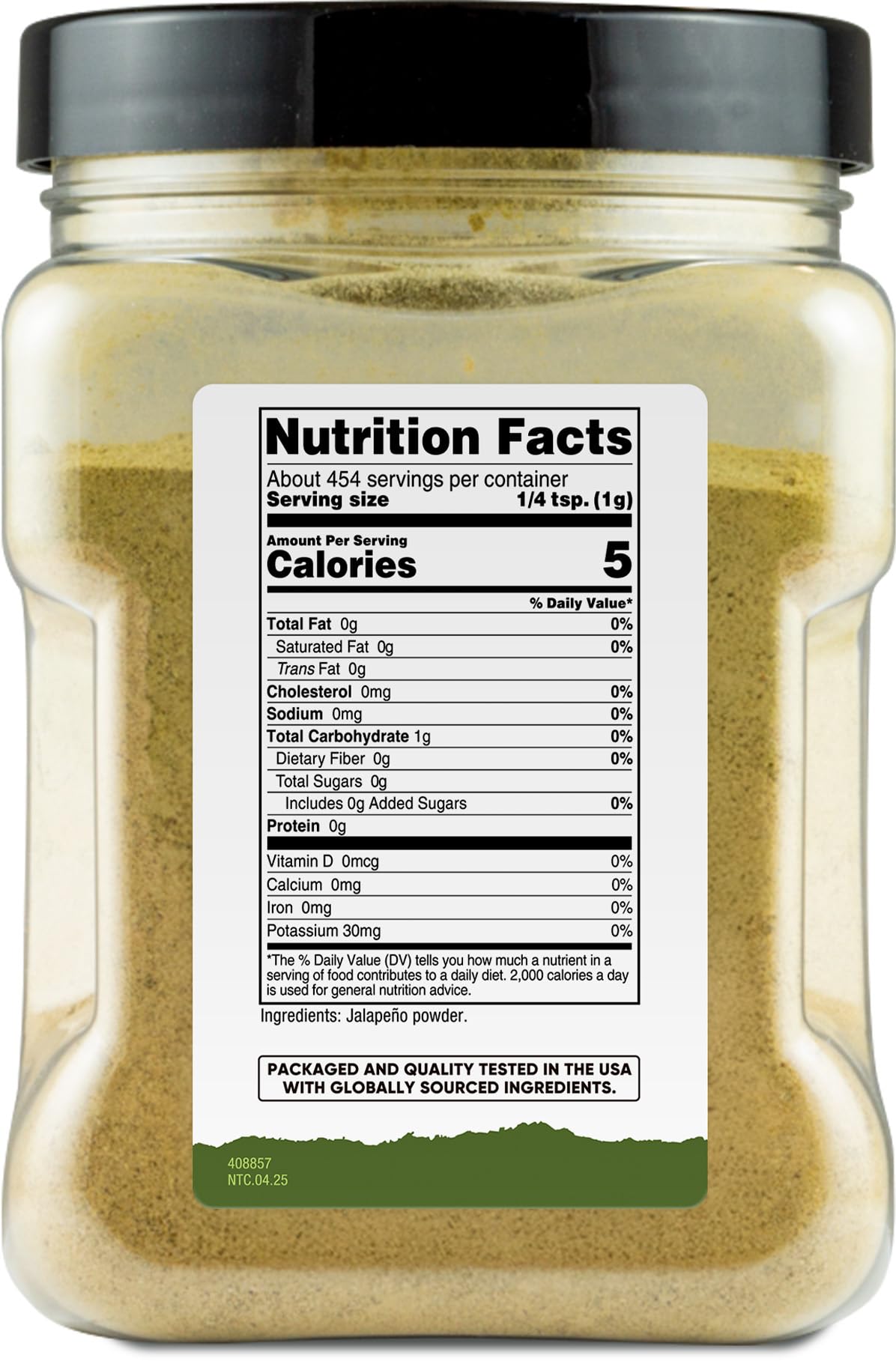 Nutricost Jalapeno Powder stored on shelf to preserve freshness