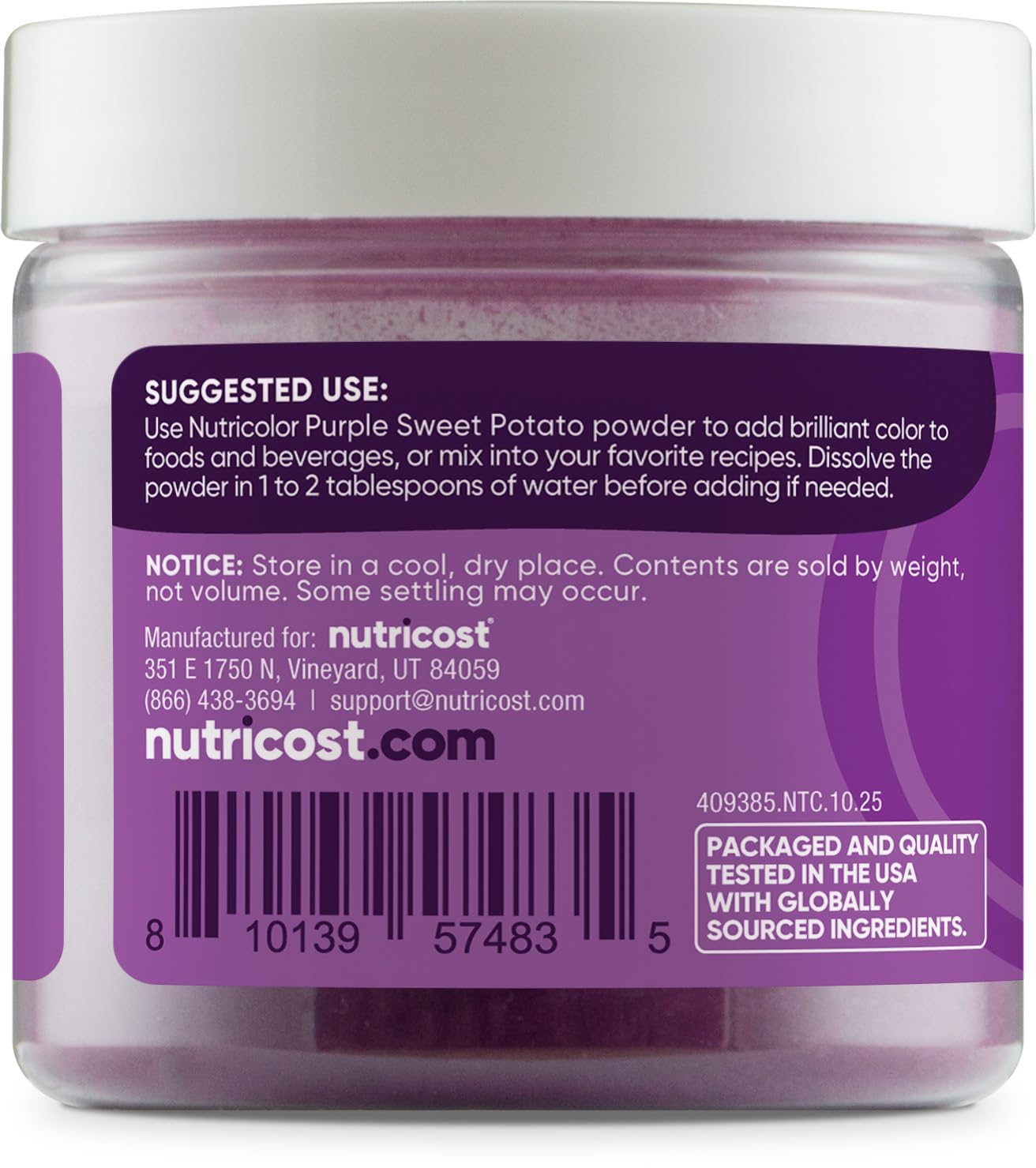 Nutricost Nutricolor smoothie glass demonstrates natural color in beverages