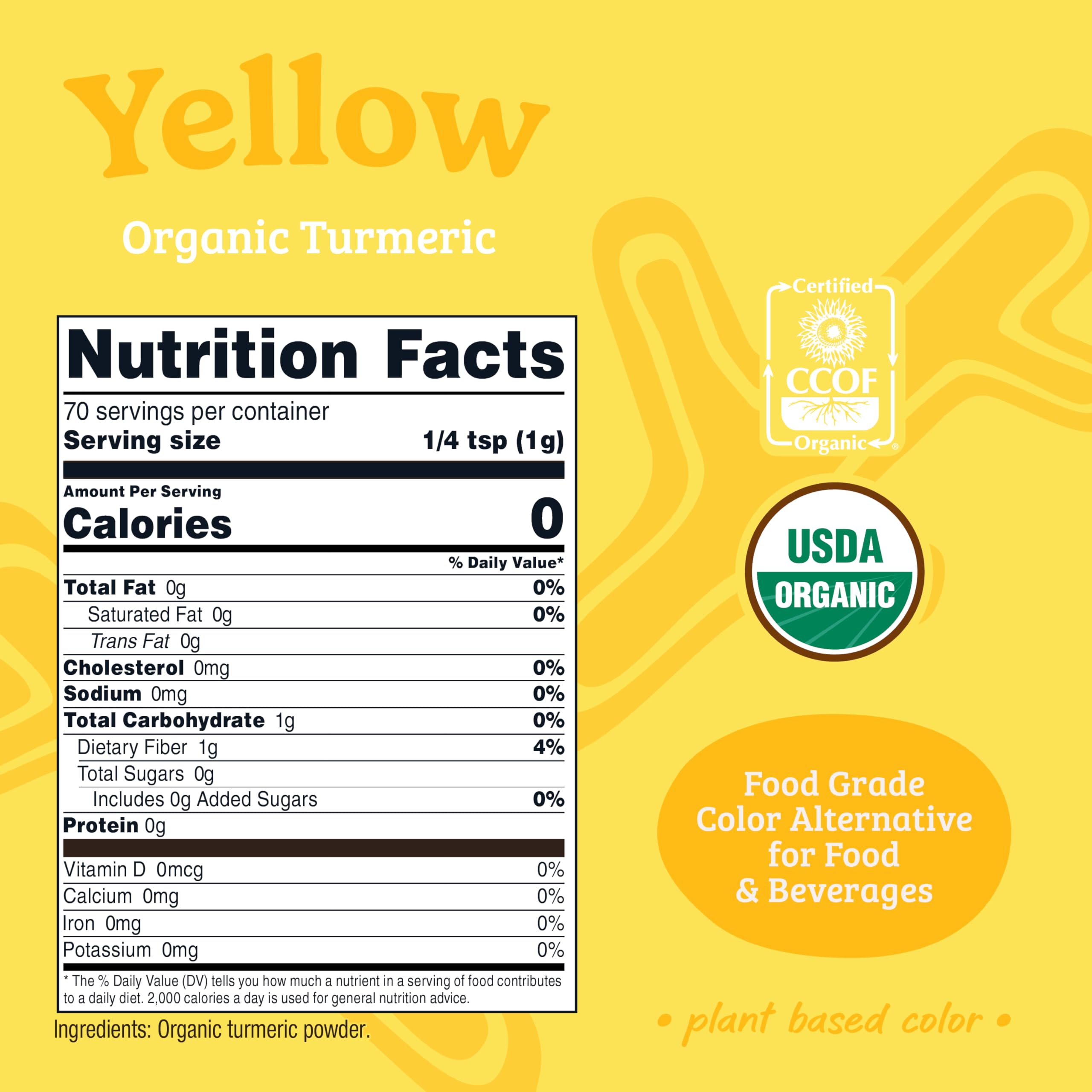 Nutricost Nutricolor yellow turmeric powder scoop demonstrates easy dosing for recipes