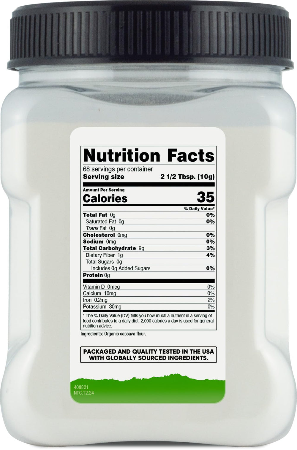 Nutricost Pantry Organic Cassava Flour in a mixing bowl for neutral-flavor recipes