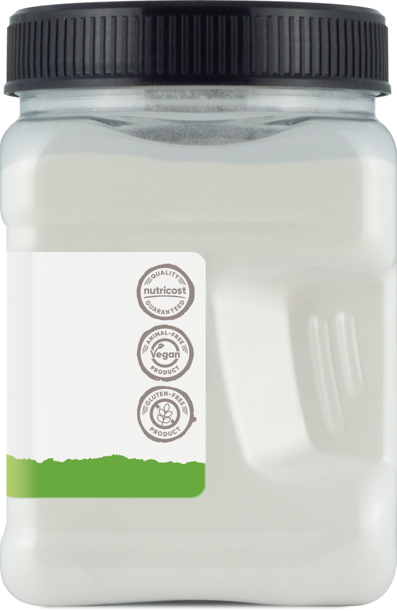 Nutricost Pantry Organic Cassava Flour label close-up showing organic vegan non-GMO status