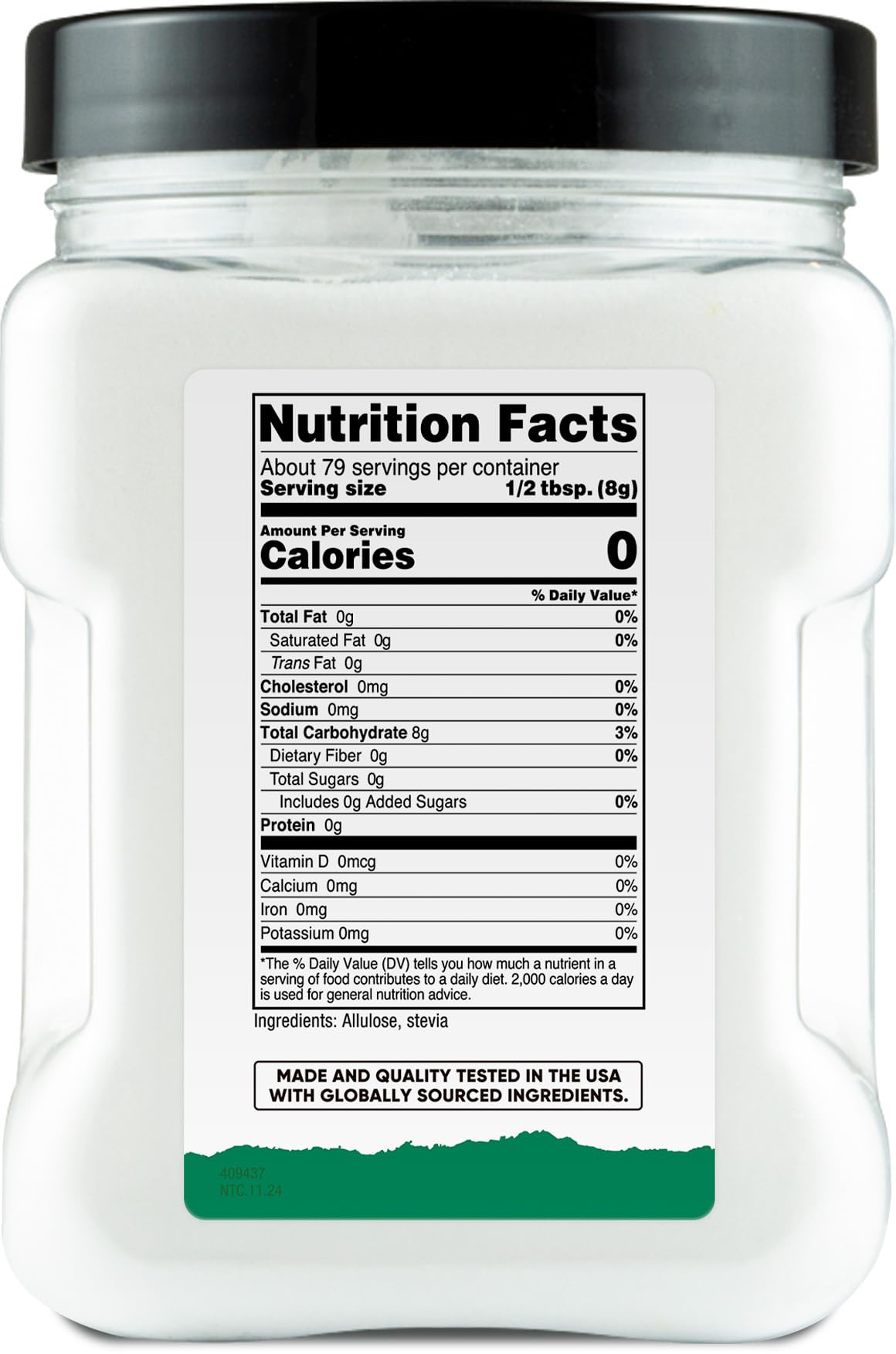 Nutricost Pantry Stevia with Allulose in a baking bowl for versatile sugar substitute