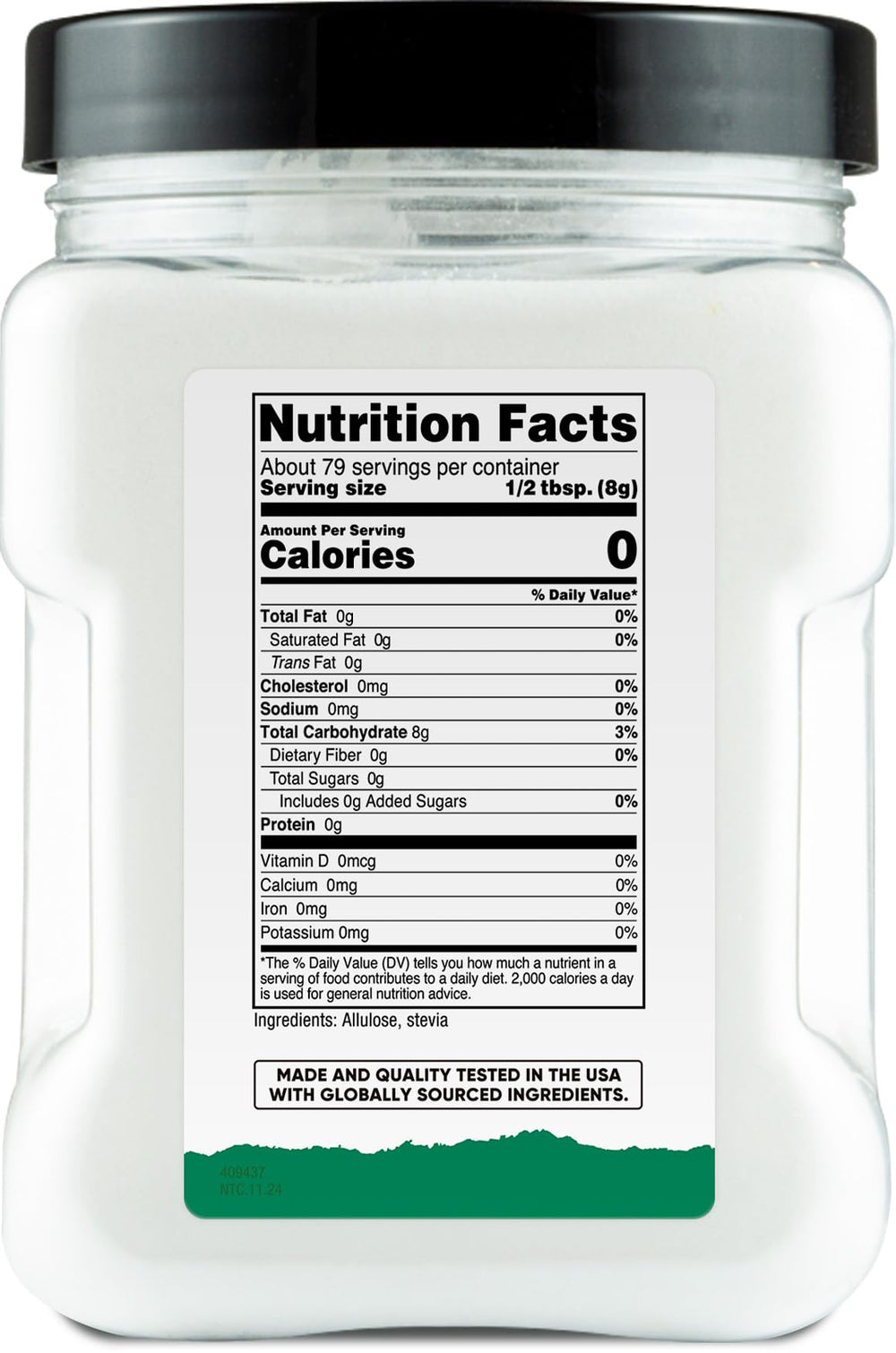 Nutricost Pantry Stevia with Allulose in a baking bowl for versatile sugar substitute