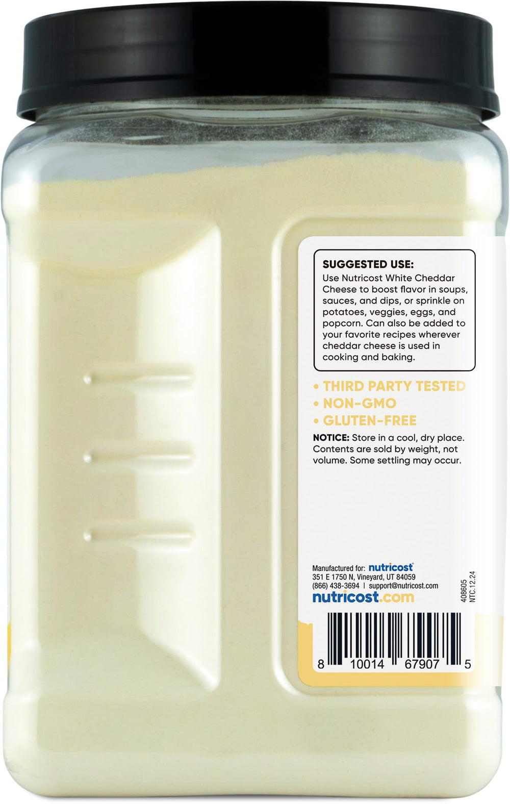 Baking and cooking with Nutricost Pantry White Cheddar Powder adds savory depth