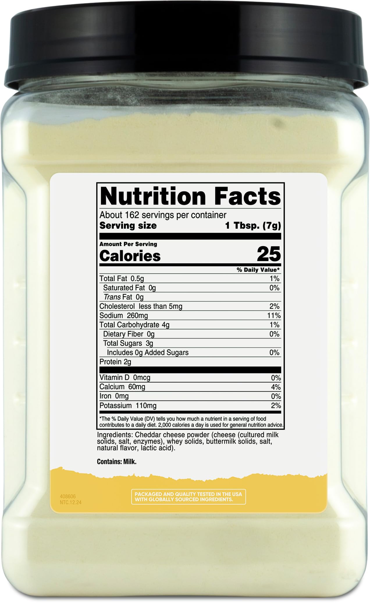 Nutricost Pantry White Cheddar Powder packaging ready for use