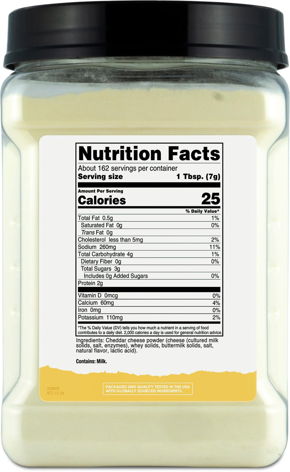 Nutricost Pantry White Cheddar Powder packaging ready for use