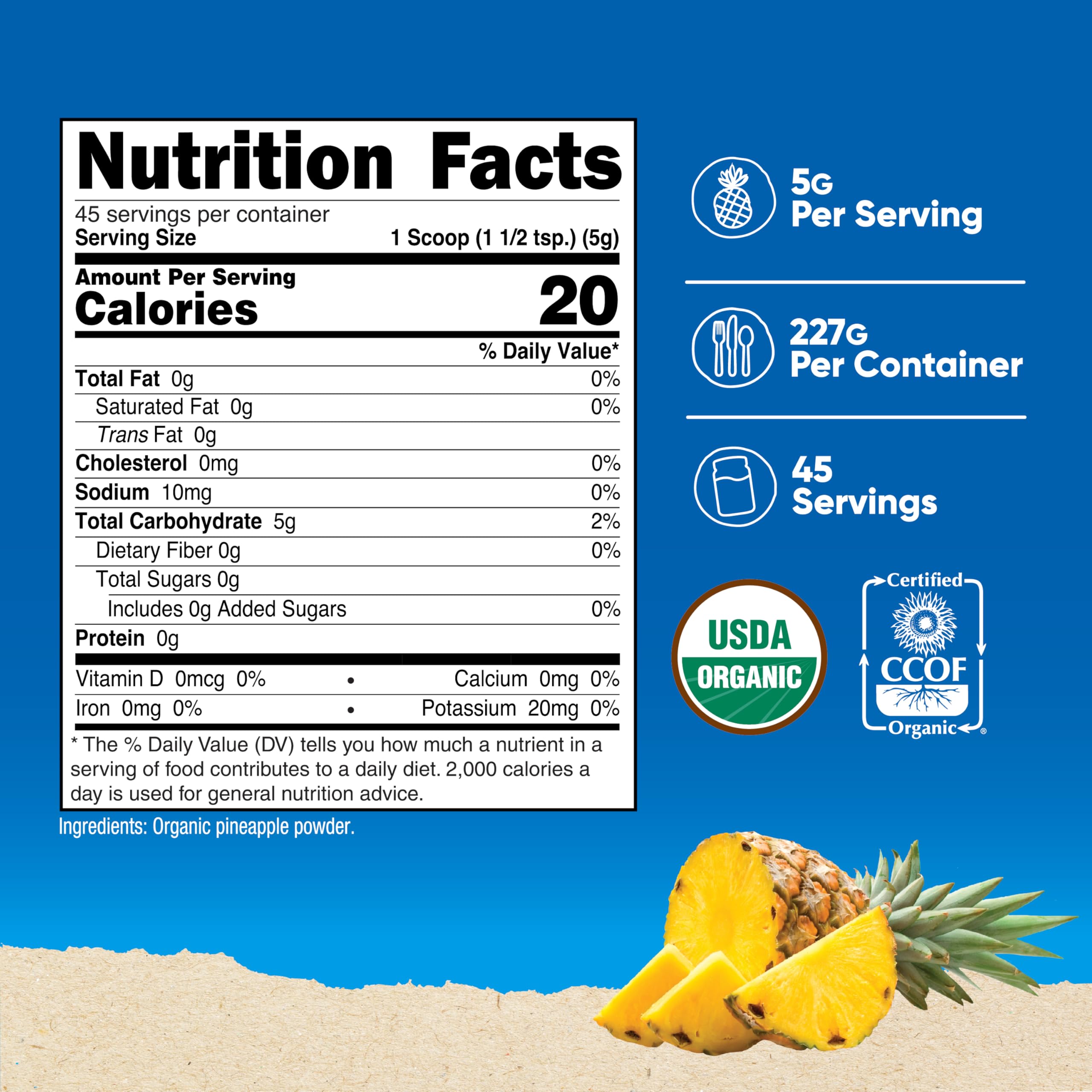 Nutricost Pineapple Powder mixability in a glass demonstrates easy blending.