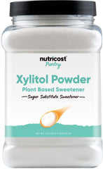 Nutricost Pure Xylitol granulated powder bottle for everyday use as a sugar substitute