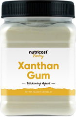 Nutricost Xanthan Gum 1 lb package shown for gluten-free cooking.