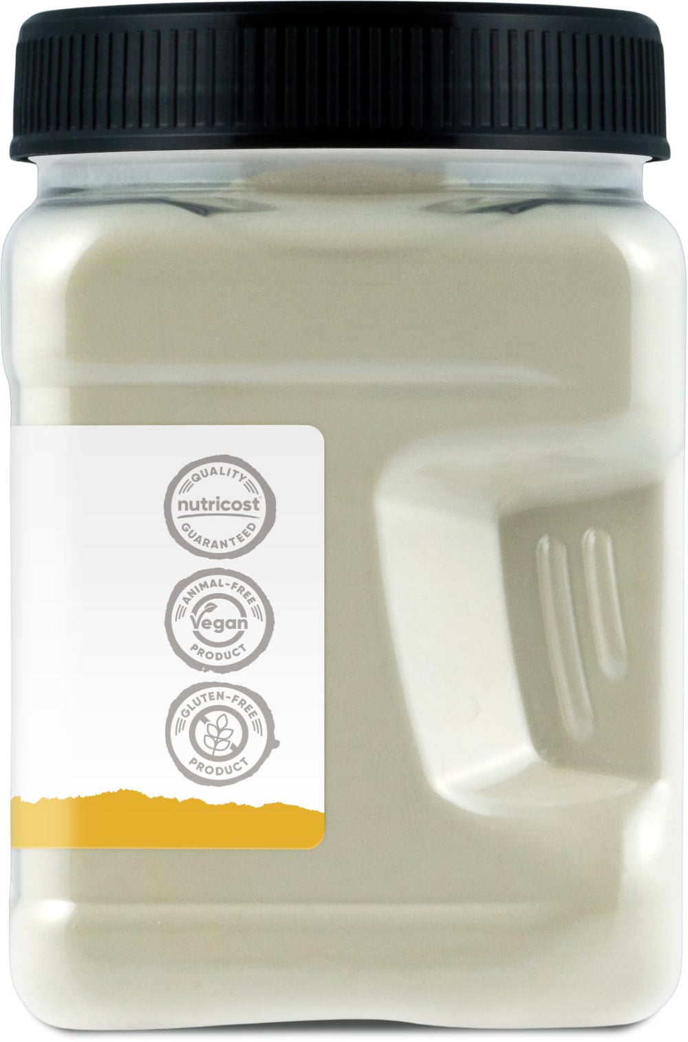 Nutricost Xanthan Gum dry powder with scoop for precise thickening.