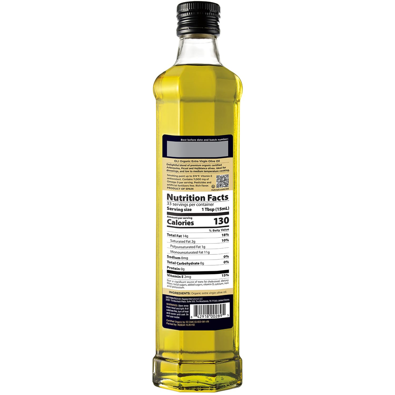 Oli by Nutrioli bottle with retractable pourer for mess-free dressings