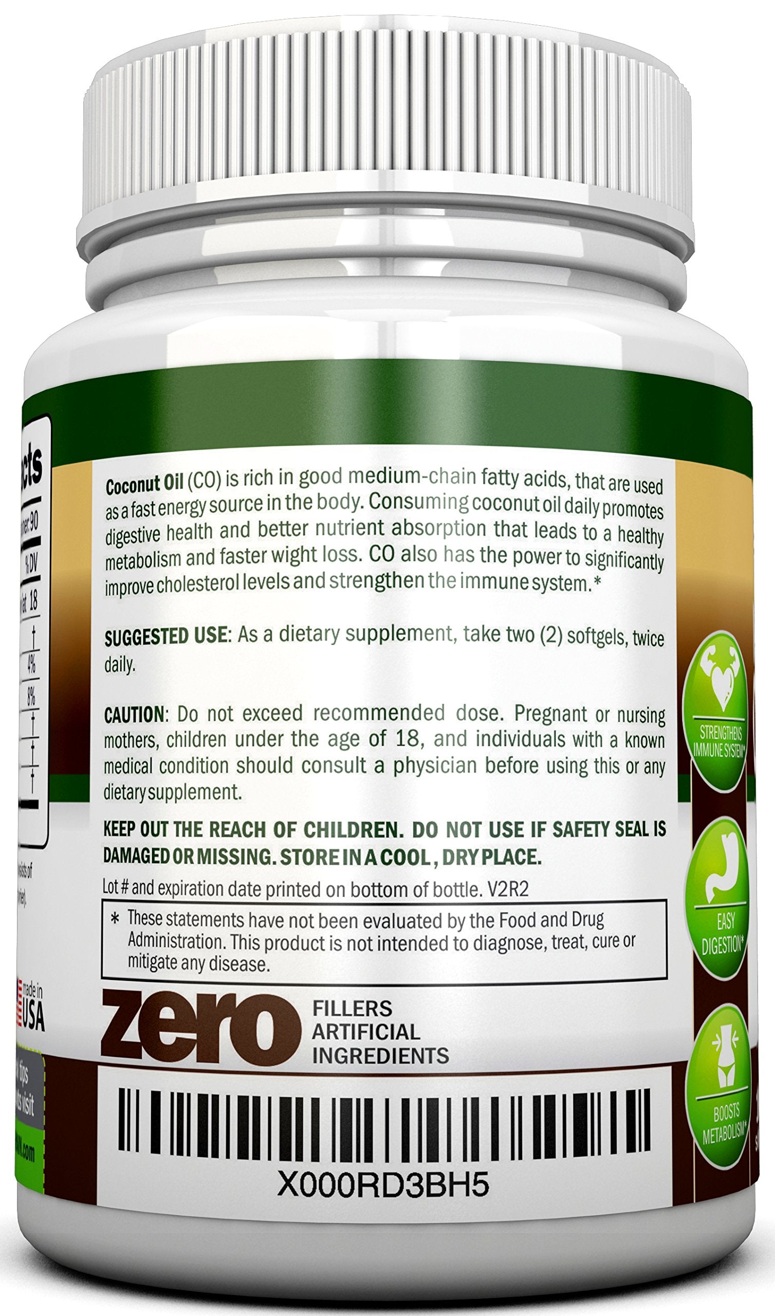 NutriONN Organic Extra Virgin label showcasing USDA certification and purity.