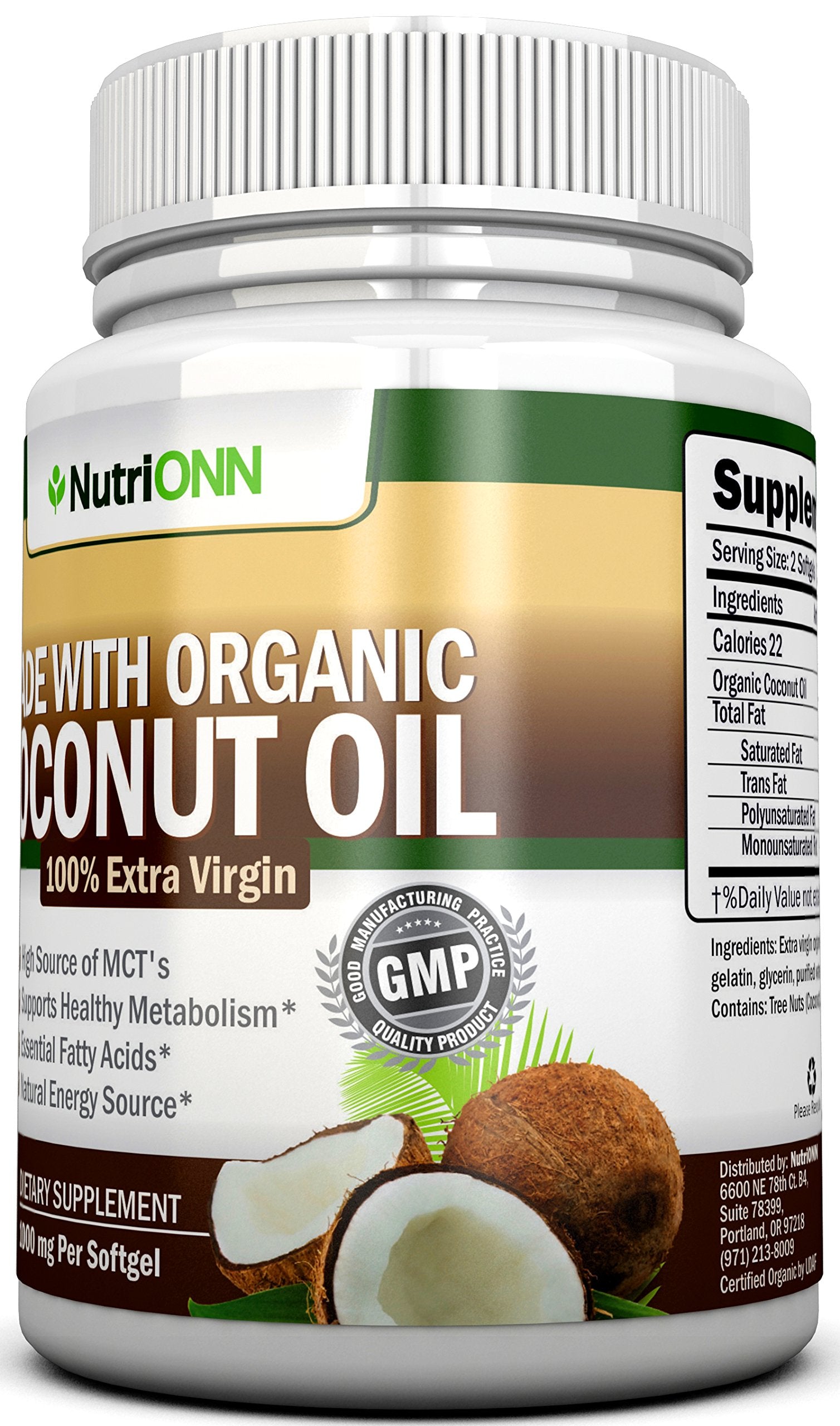 NutriONN bottle against soft lighting suggesting skin and hair wellness benefits.
