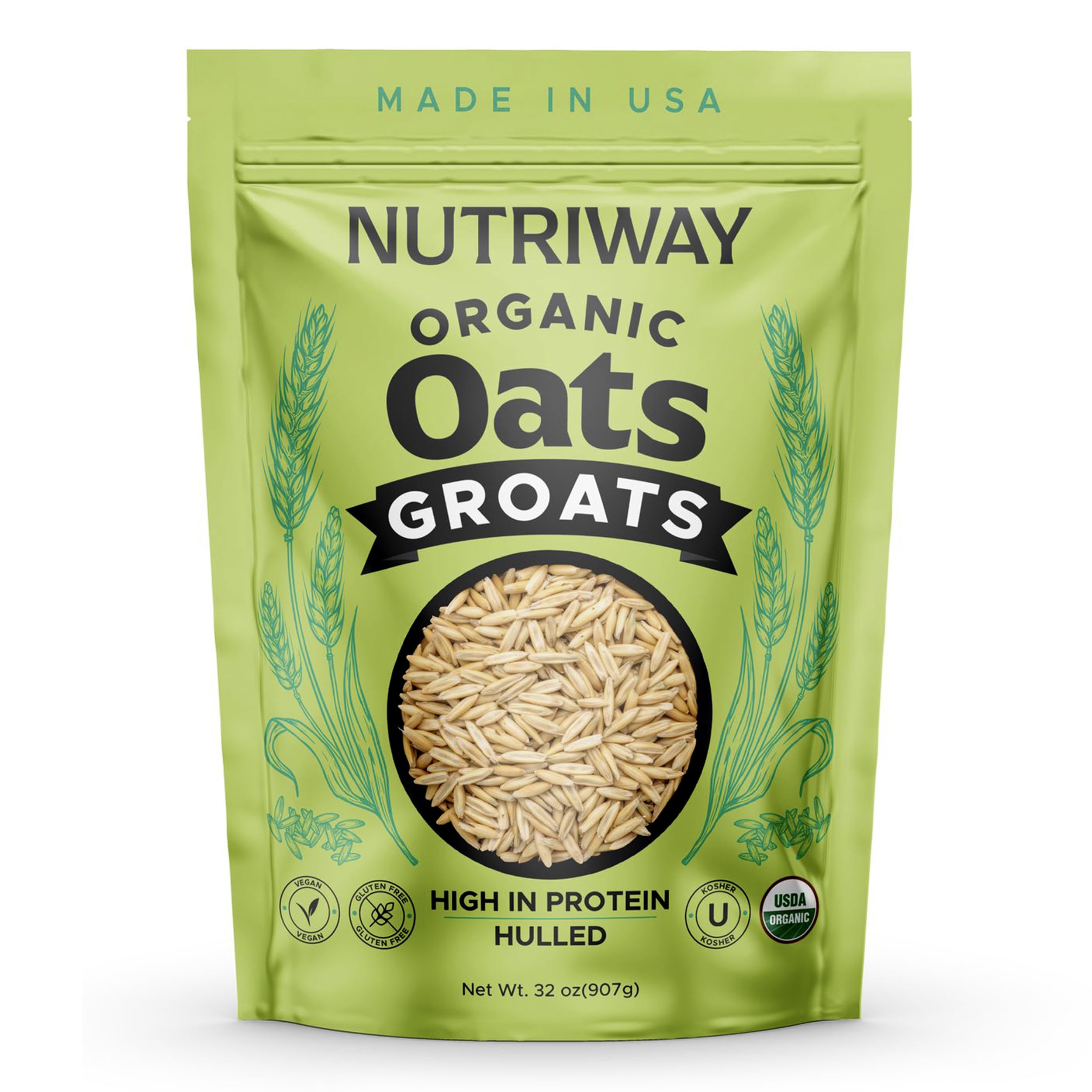 NUTRIWAY Organic Oat Groats in grain bowls with veggies for a balanced meal