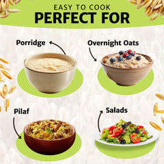 NUTRIWAY Oat Groats soaking in milk overnight for a no-cook breakfast