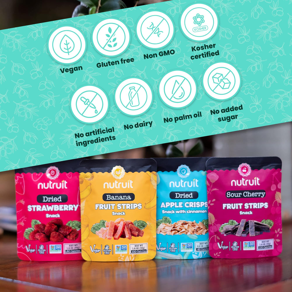 Nutruit pack collection arranged for quick office snacking and sharing.