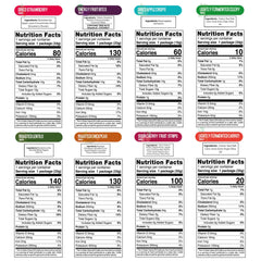 Nutruit snacks variety lineup showing multiple flavor options for variety.