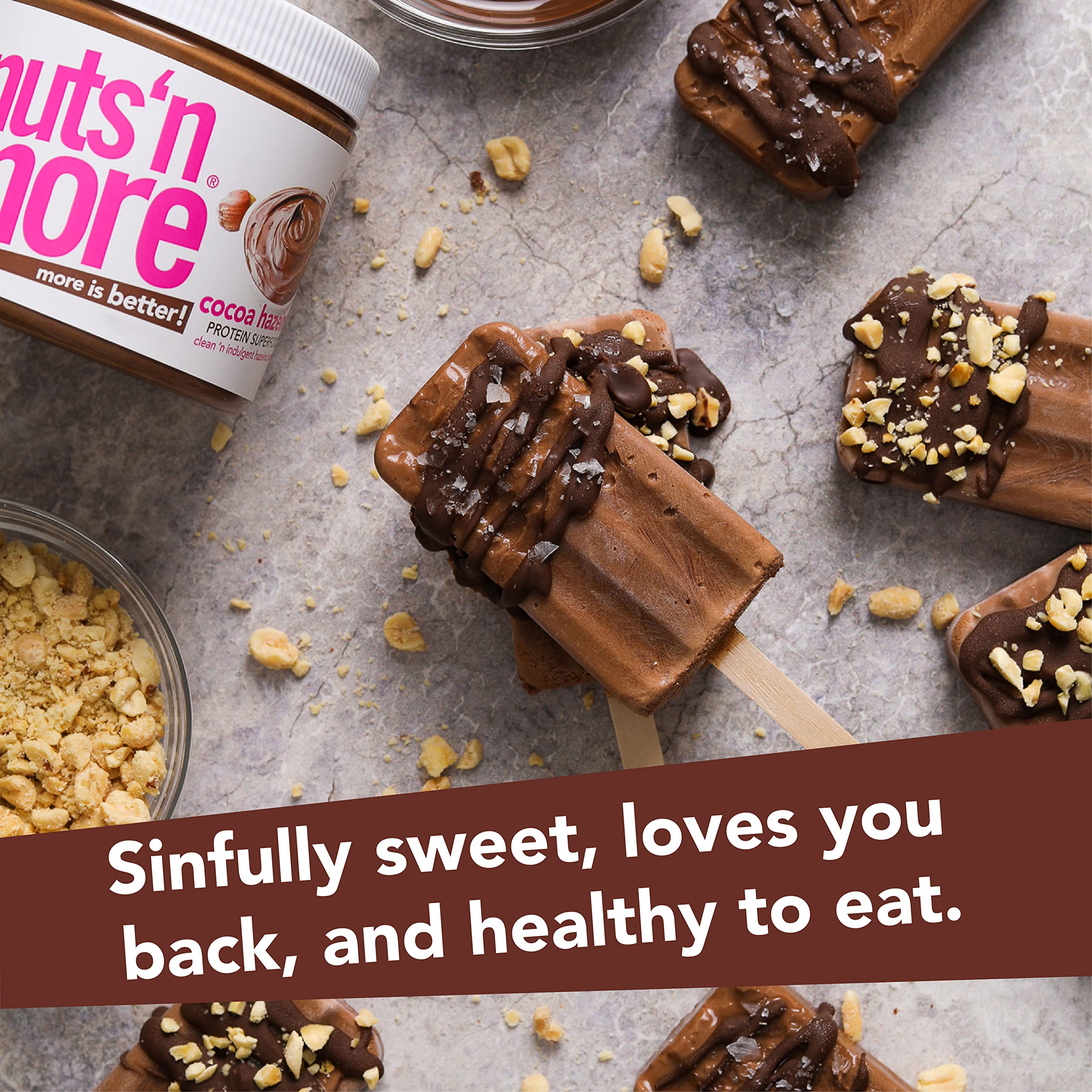 Nuts 'N More Cocoa Hazelnut Butter Spread in smoothie boosts flavor and protein.