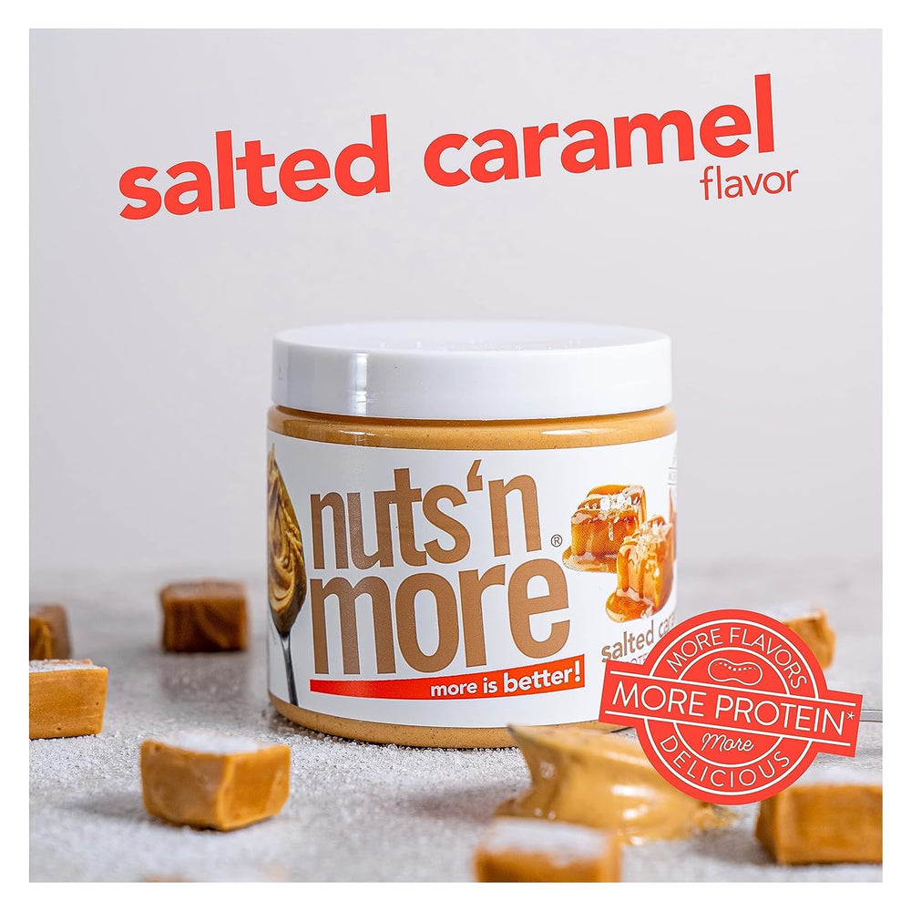 Nuts N More salted caramel spread on toast offers a flavorful breakfast.
