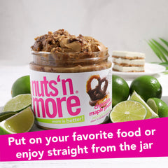 Nuts N More spread on fruit bowl for a flavorful, protein-rich bite.