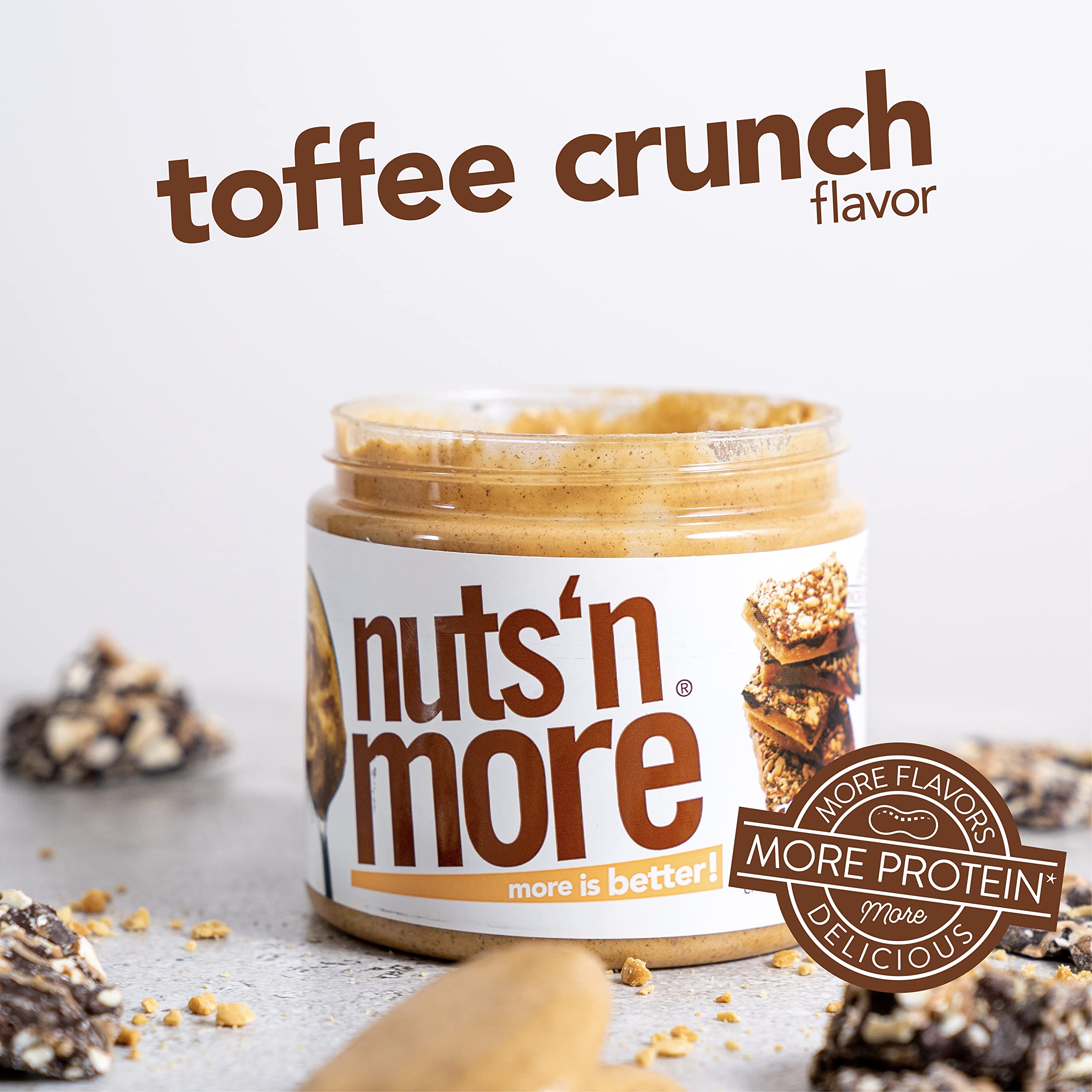 Nuts N More Toffee Crunch peanut butter with flax omega-3
