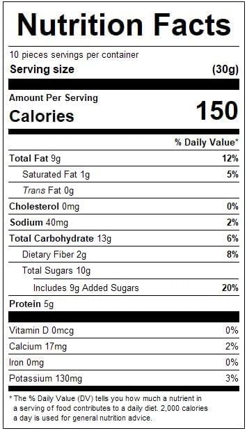 Nuts To You bite-size peanut squares ideal for on the go snacking