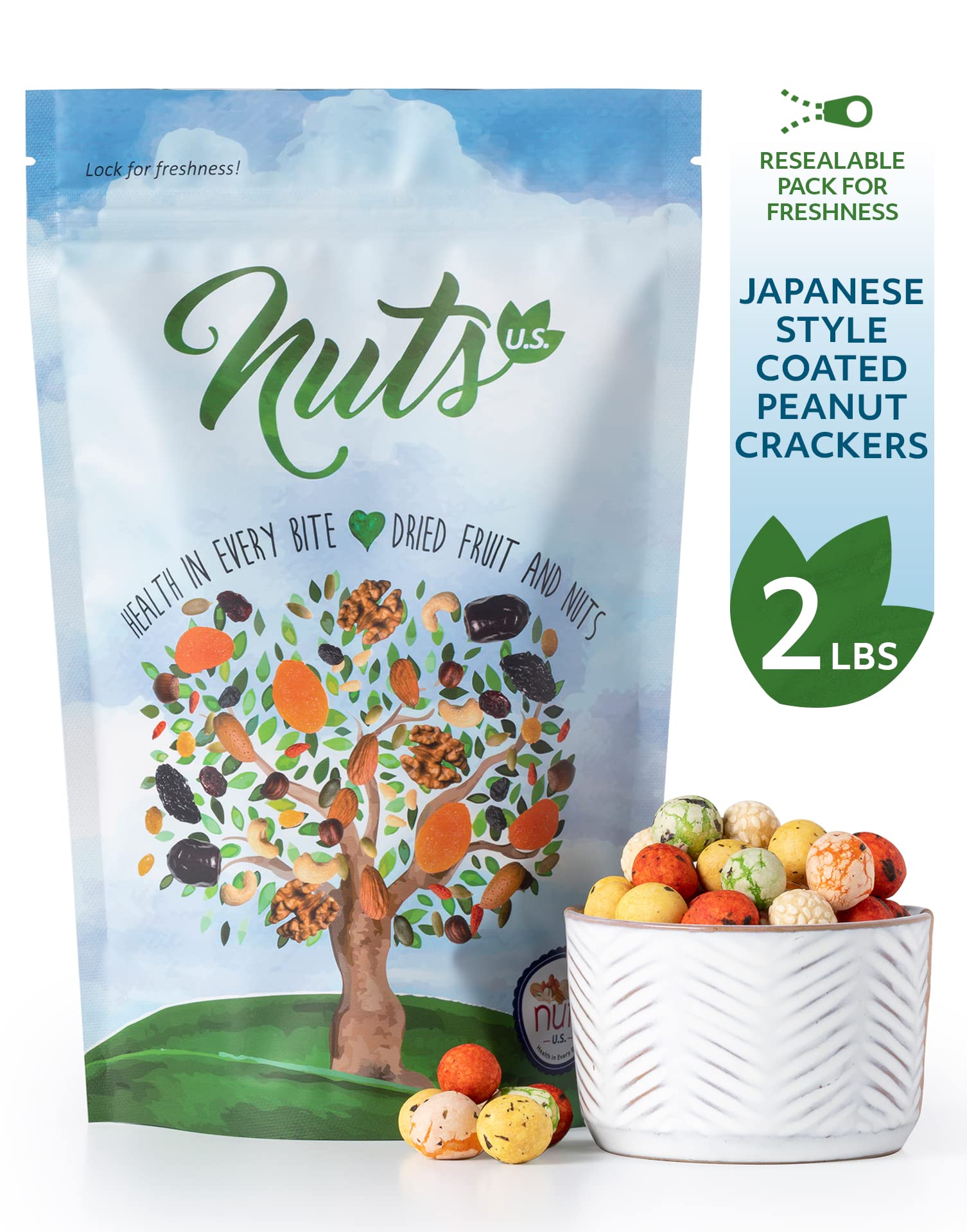 NUTS U.S. Soy-flavored peanuts ideal for shareable party snacks.