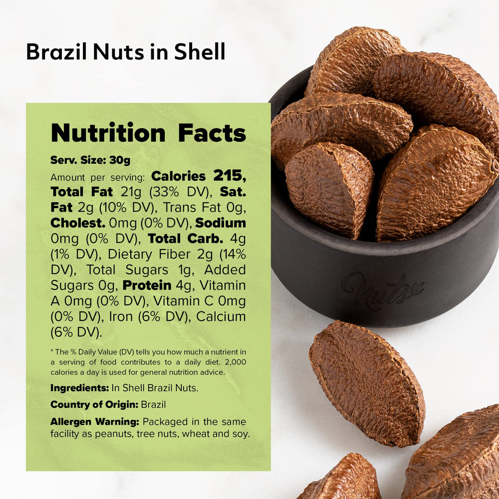 NUTS U.S. Brazil nuts in resealable bag to lock in freshness.