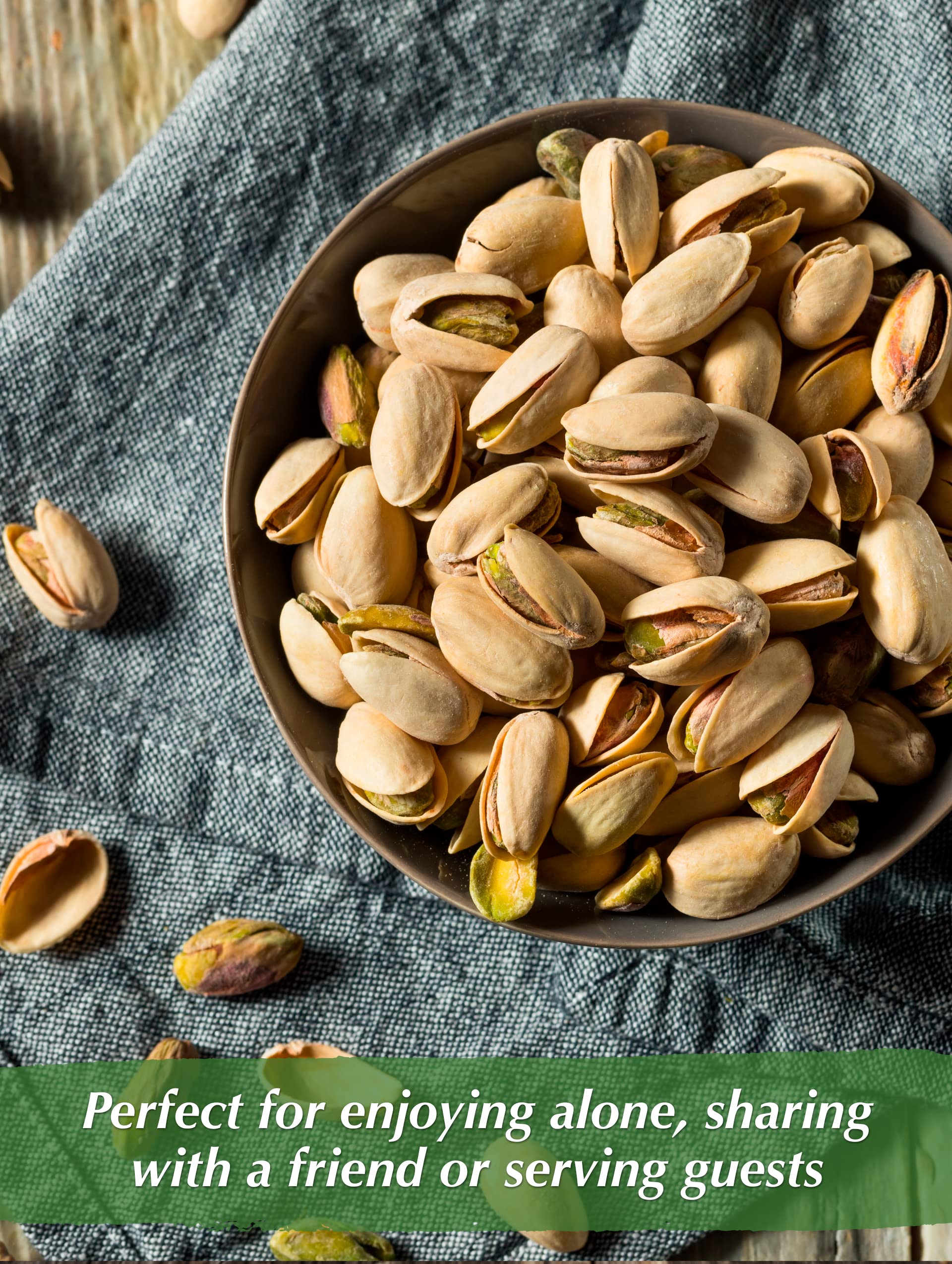 NUTS U.S. California Pistachios ready to eat for on-the-go snacking.