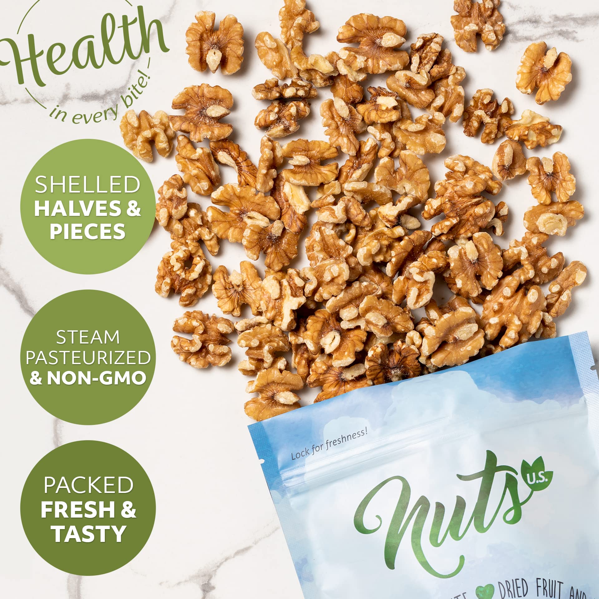 NUTS U.S. raw walnuts for baking, delivering rich, crunchy textures.