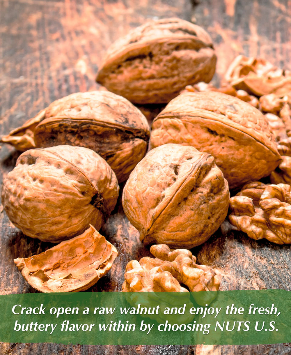 NUTS U.S. fresh Chandler walnuts on salad display.