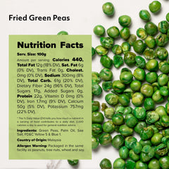NUTS U.S. green peas close up showing crispy fried texture