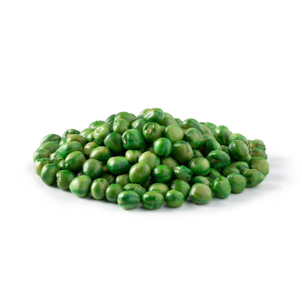 NUTS U.S. fried green peas with sea salt in a resealable bag