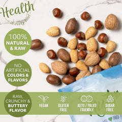 NUTS U.S. grown and packed in USA, supporting quality and traceability.