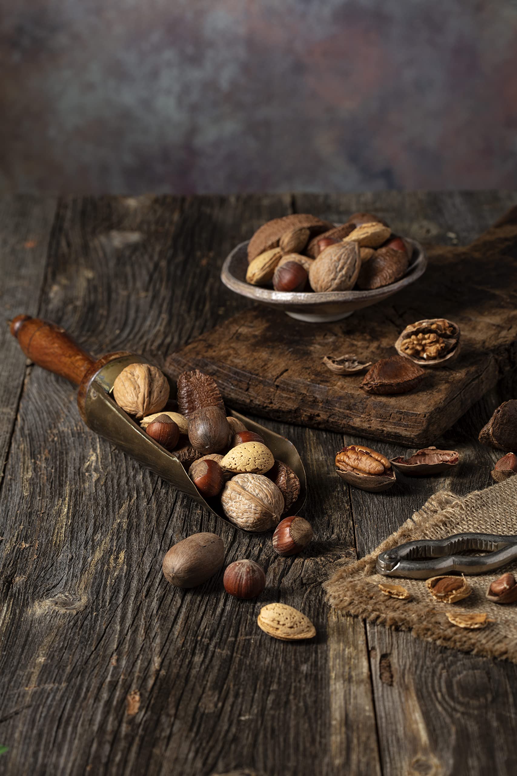 NUTS U.S. mixed in-shell Brazil nuts close-up signaling premium quality.