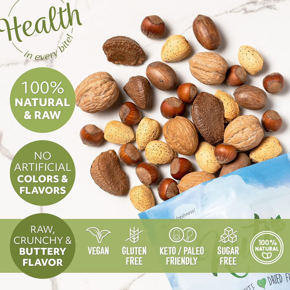 NUTS U.S. mixed in-shell hazelnuts close-up for a buttery bite.