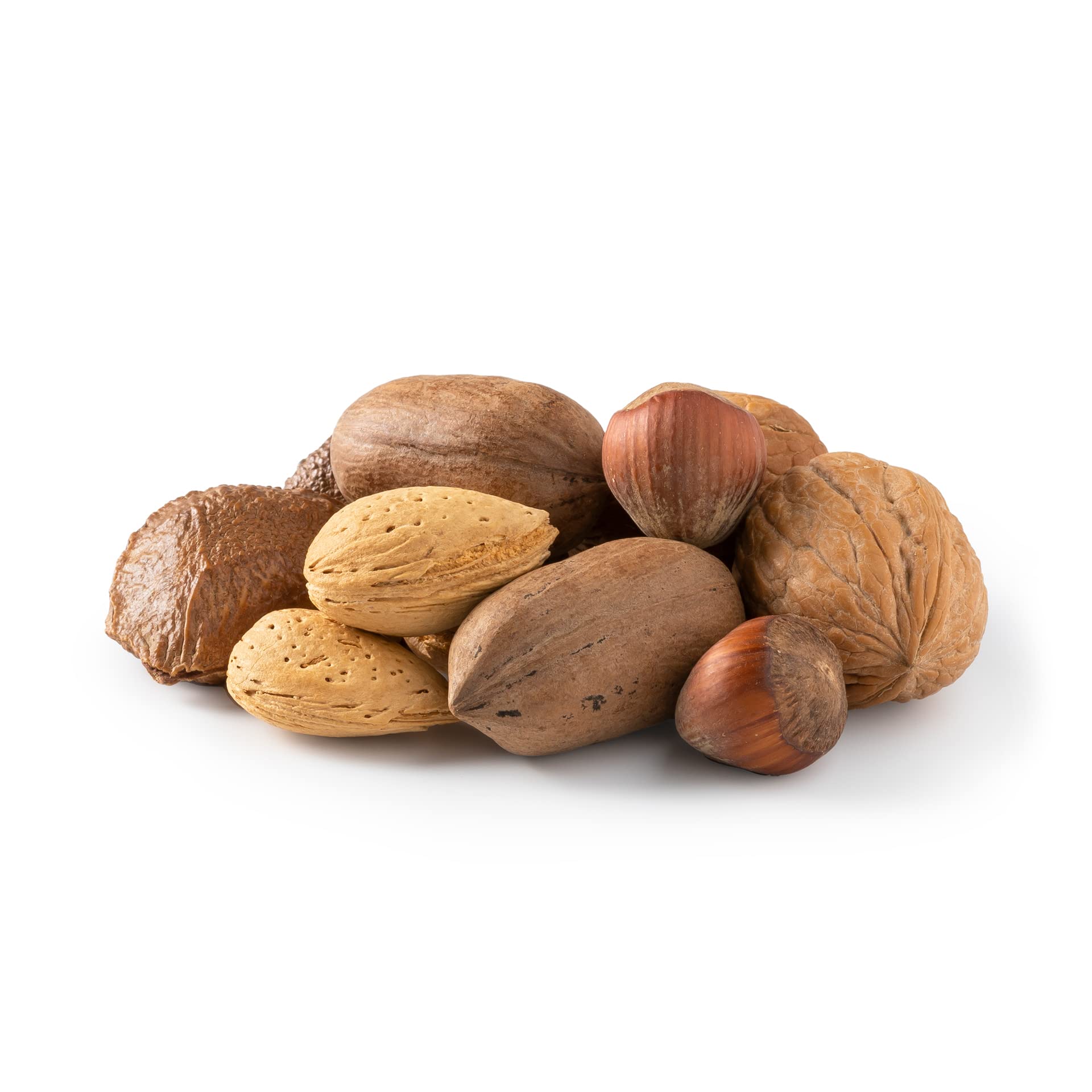 NUTS U.S. mixed in-shell bag front view shows resealable packaging for freshness.