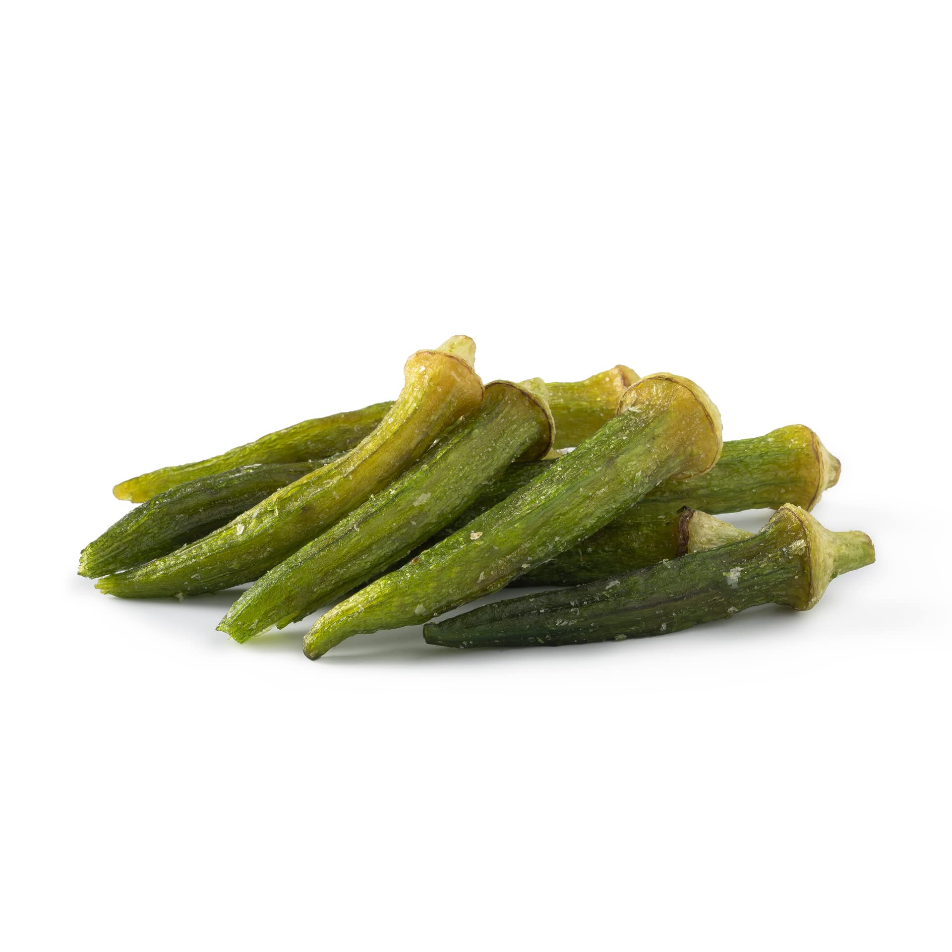 NUTS U.S. Okra Chips sea salted — ideal on-the-go snack with no color added.