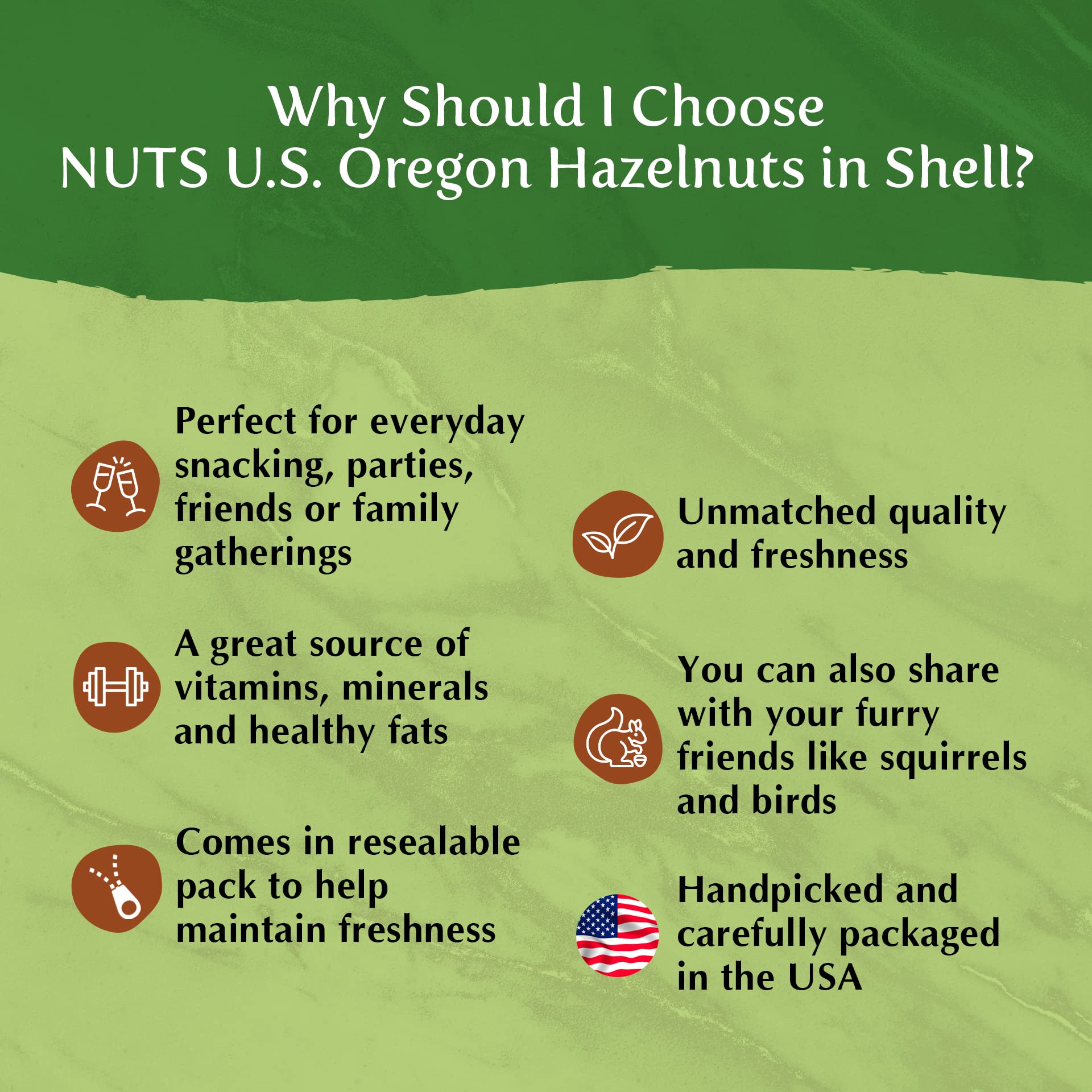 California-grown hazelnuts packed for freshness