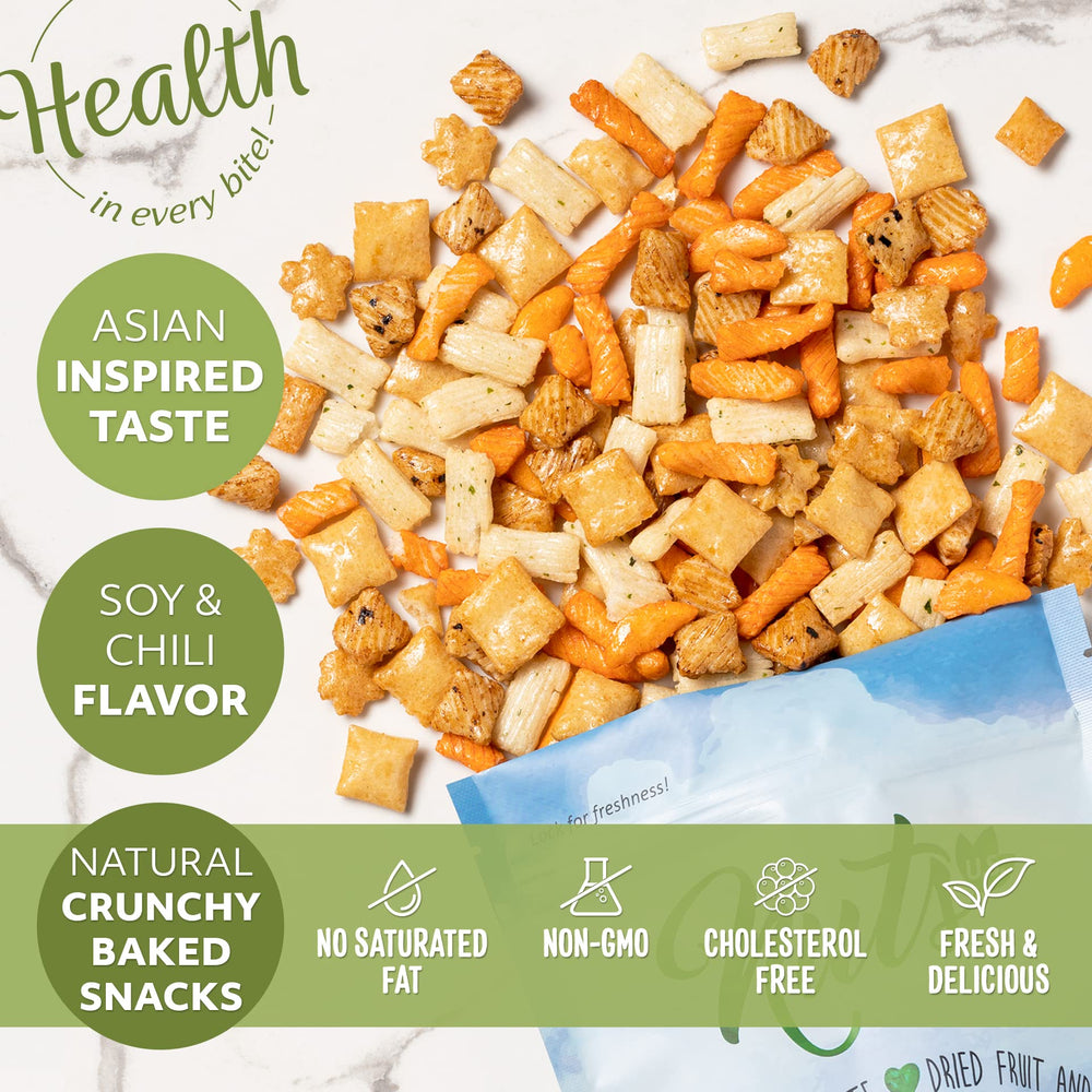 NUTS U.S. Oriental Rice Crackers non-GMO and USA made quality.