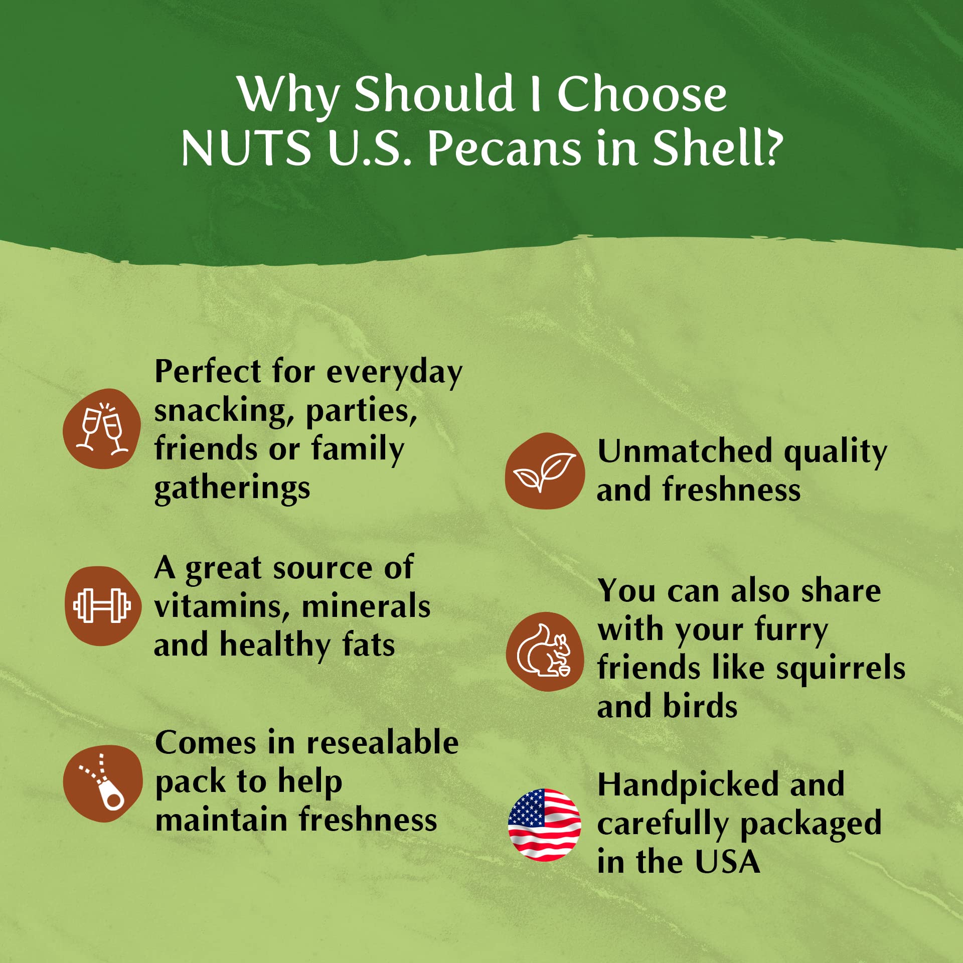 NUTS U.S. 1 lb bag helps portion snacks and recipes.