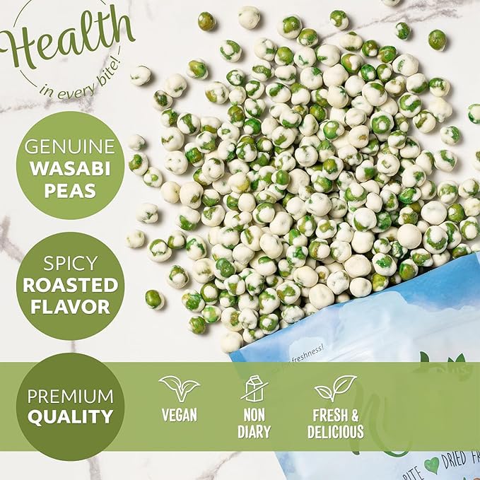 Premium-quality packaging highlights freshness of NUTS U.S. Wasabi peas.