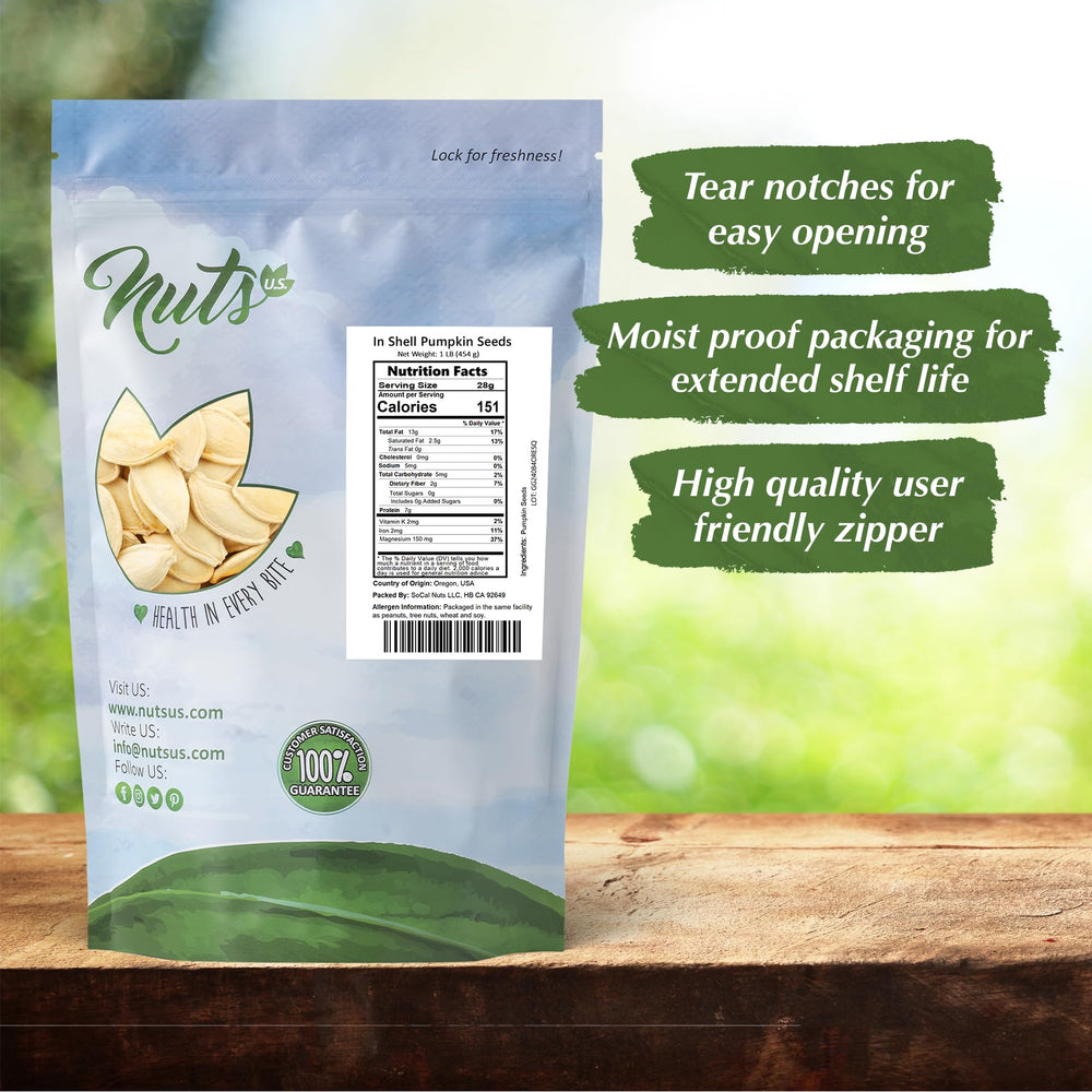 NUTS U.S. pumpkin seeds snack idea served over salads.